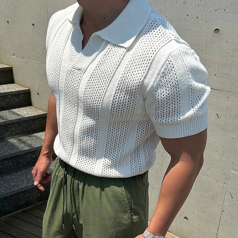 Knitted Mesh Polo