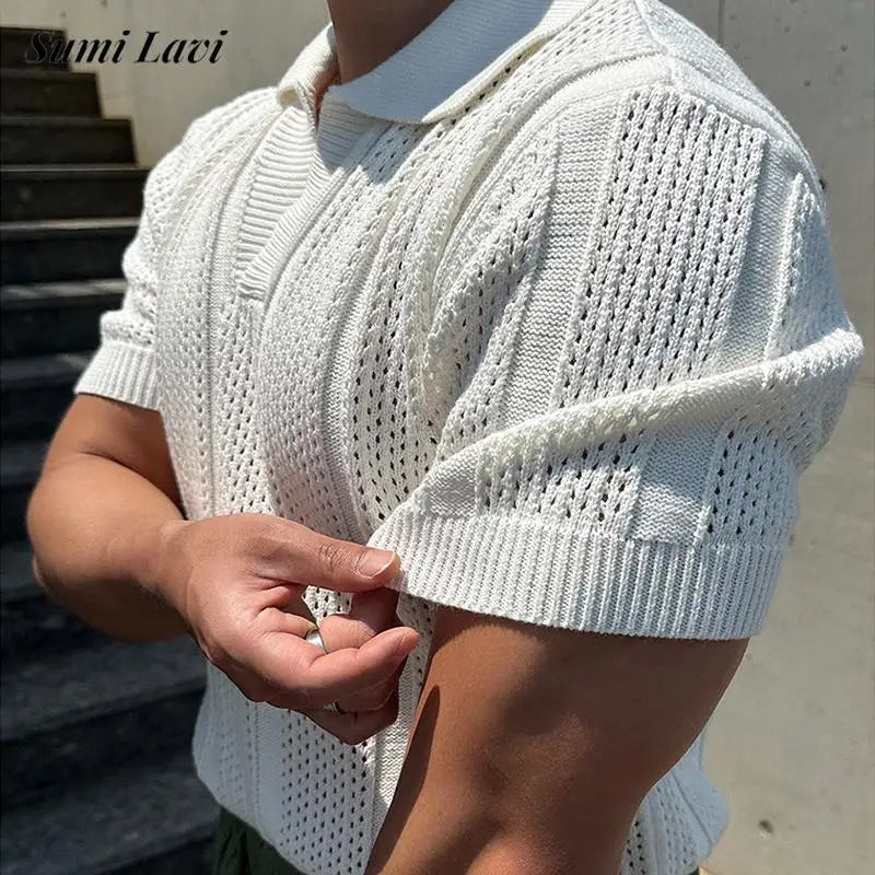 Knitted Mesh Polo